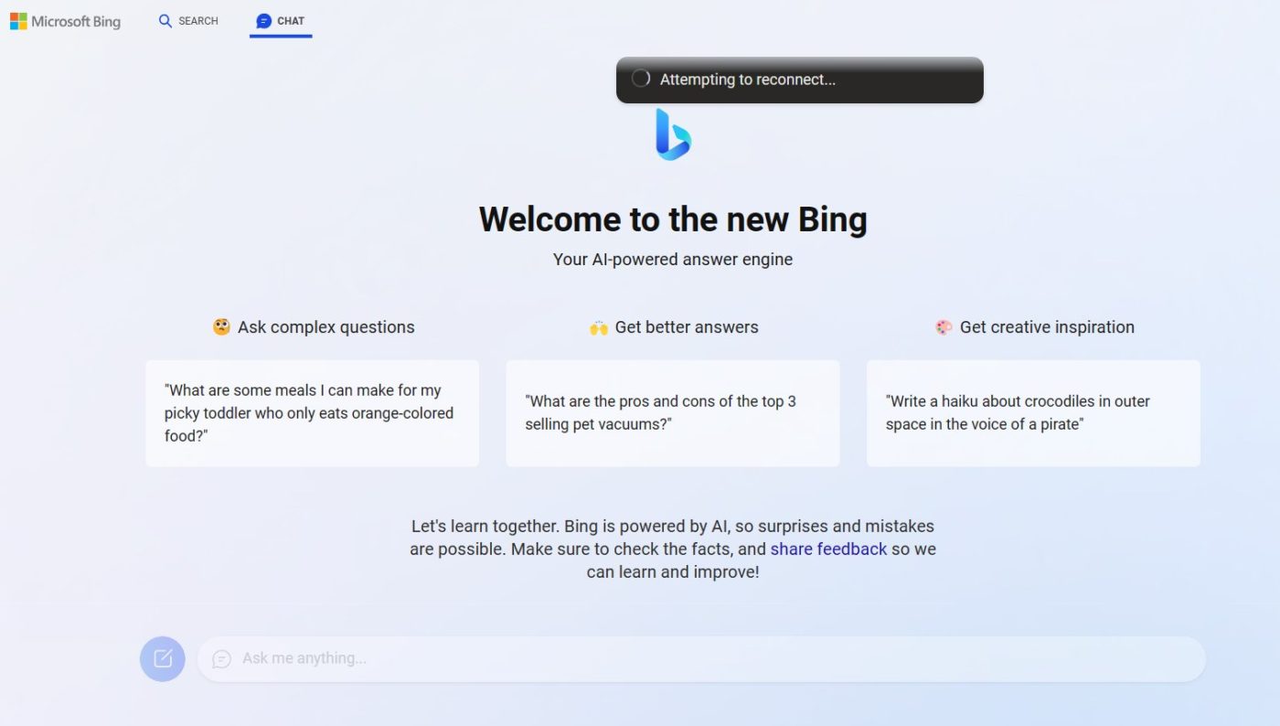 Microsoft Bing: скоро выйдет версия ChatGPT для поиска