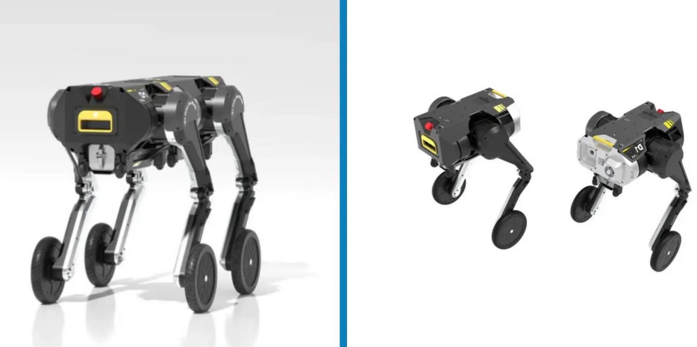 Представлен модульный робот D1, способный менять форму с четвероногой на двуногую